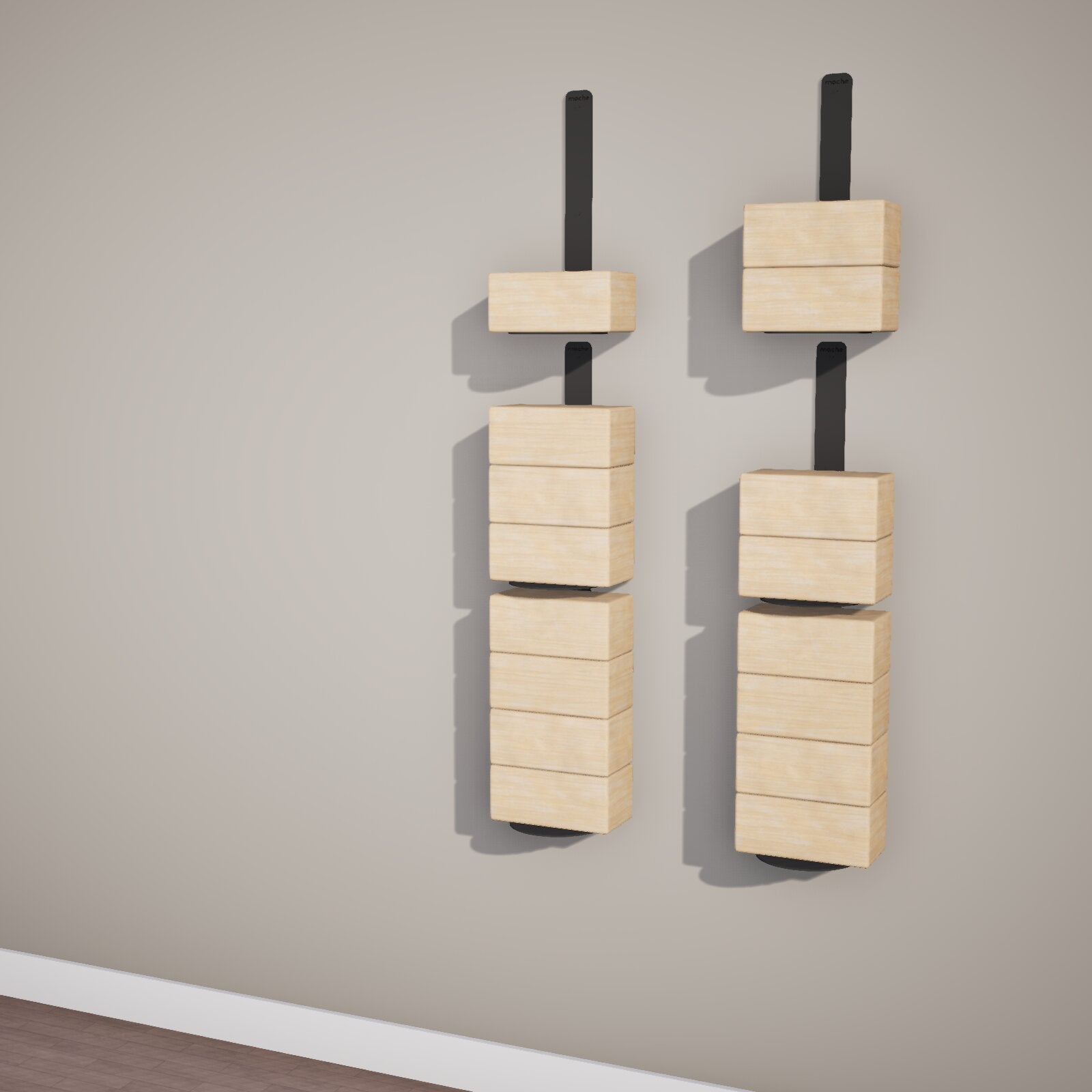 Yoga Block Wall Bracket | Black