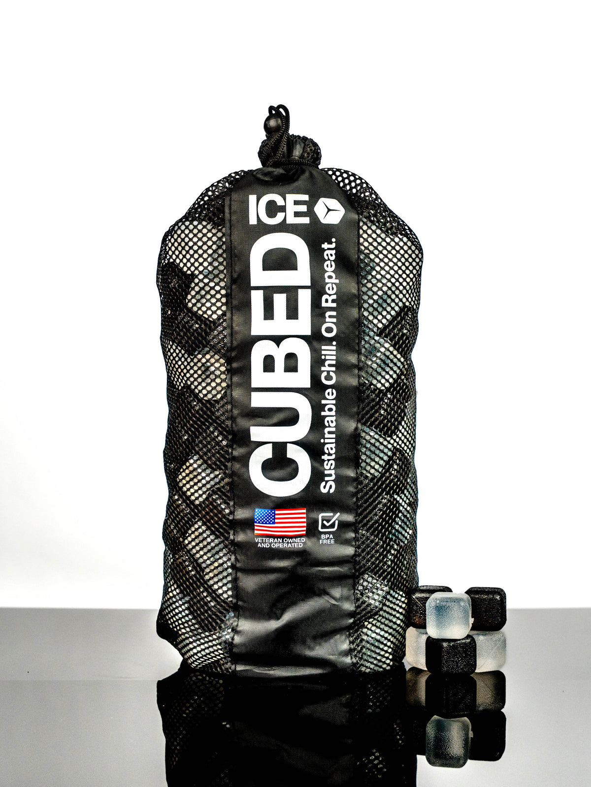 Reusable Ice Cubes Black & Clear