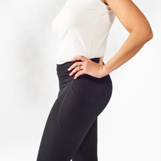 Organic Cotton Blackout Mid-Calf Leggings