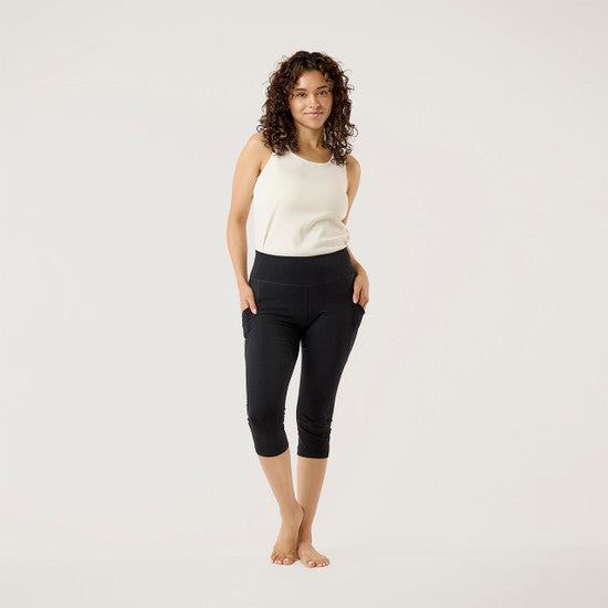 Organic Cotton Blackout Mid-Calf Leggings