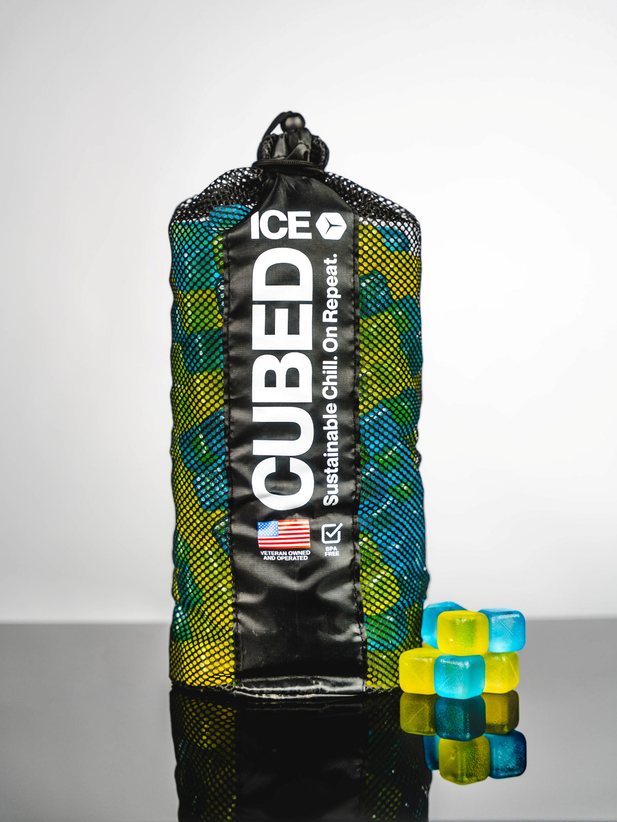 Reusable Ice Cubes Blue & Yellow