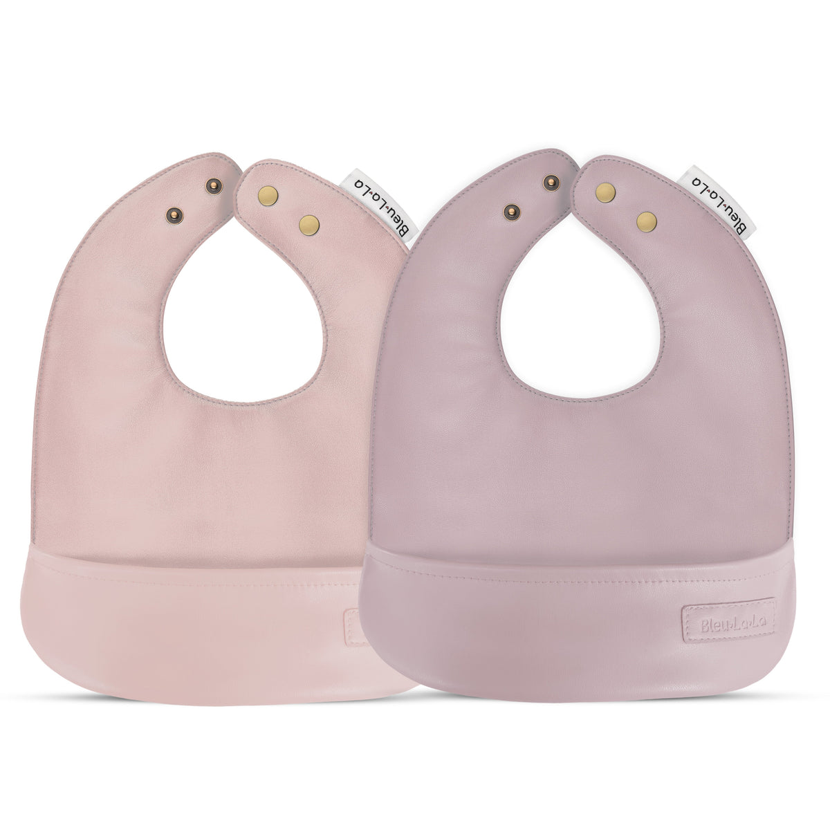Classic Vegan Leather Baby Bib Set