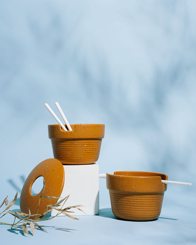 Stoneware Stackable Noodle Bowl Set