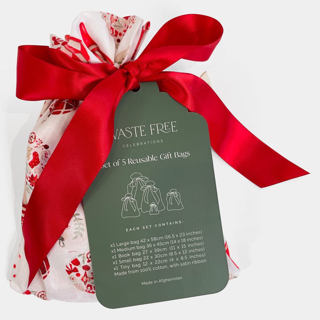 Christmas Baubles (Reusable Gift Bag Set)
