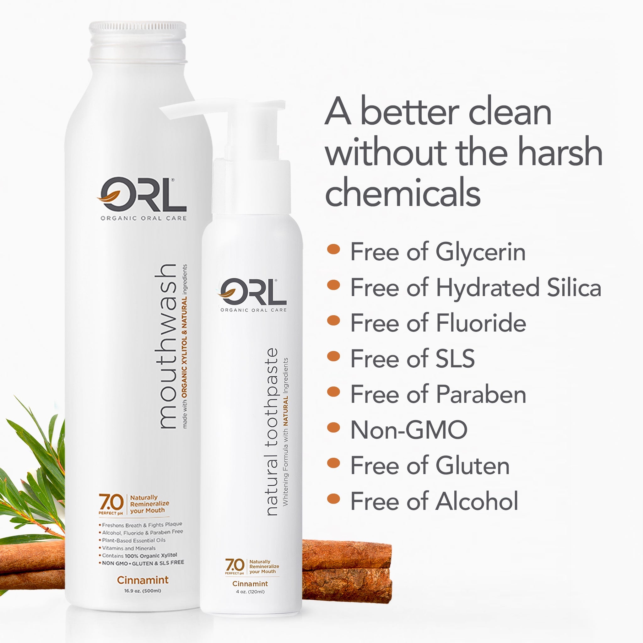 ORL Cinnamint Bundle - Natural Toothpaste & Mouthwash