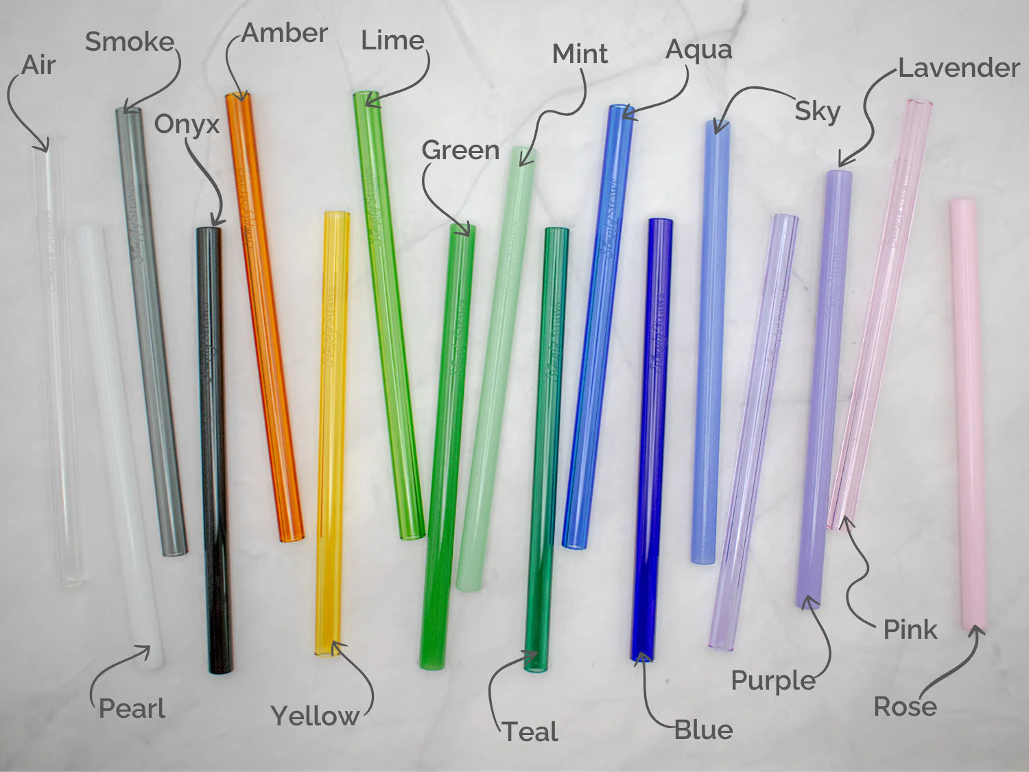 Straight Glass Straw Set, 6", 8" OR 10"