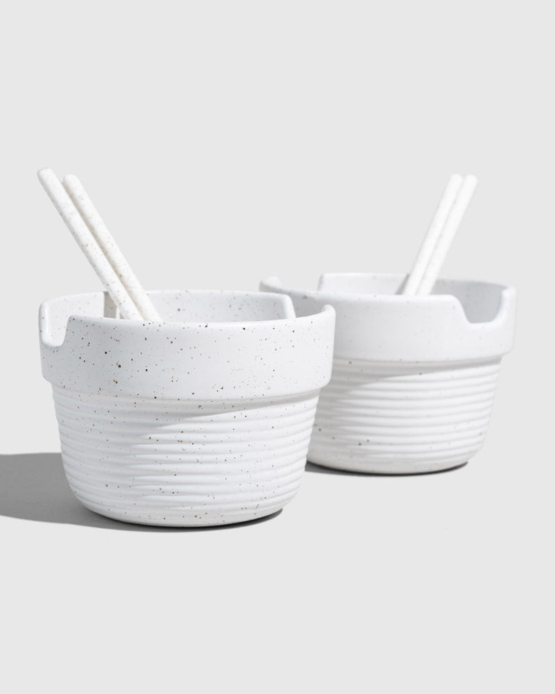Stoneware Stackable Noodle Bowl Set