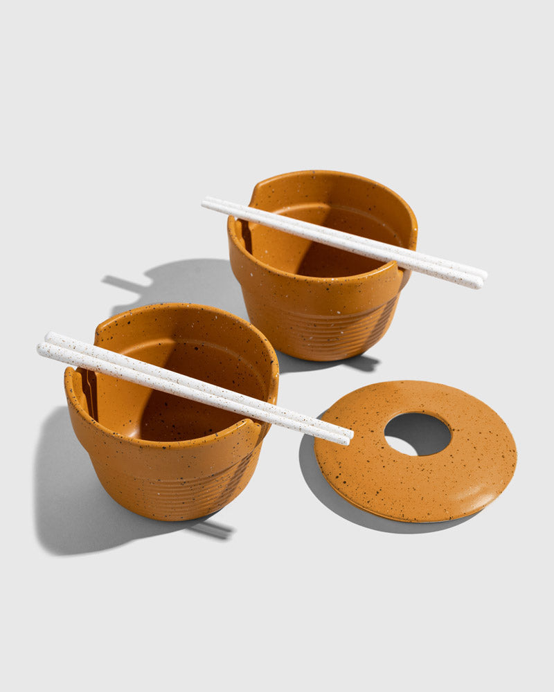 Stoneware Stackable Noodle Bowl Set