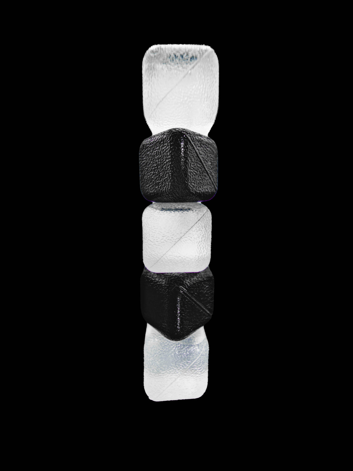 Reusable Ice Cubes Black & Clear