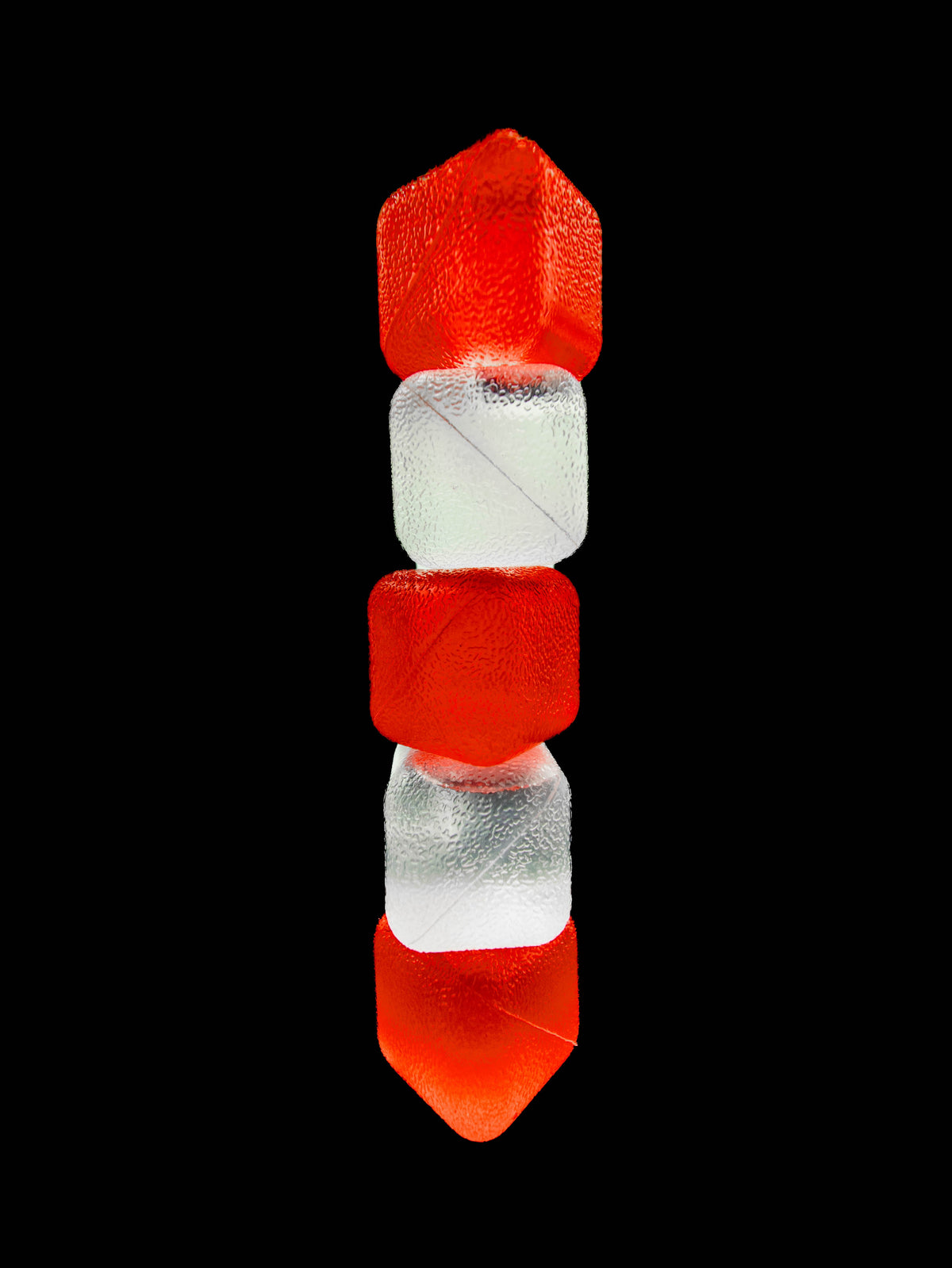 Reusable Ice Cubes Red & Clear