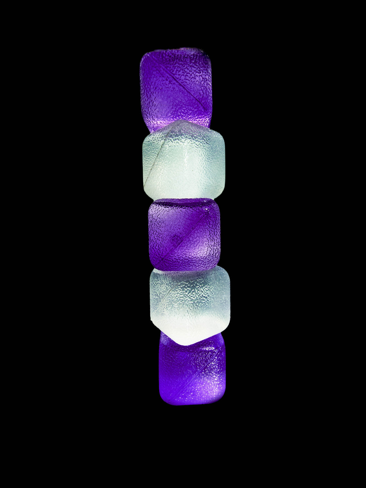 Reusable Ice Cubes Purple & Clear