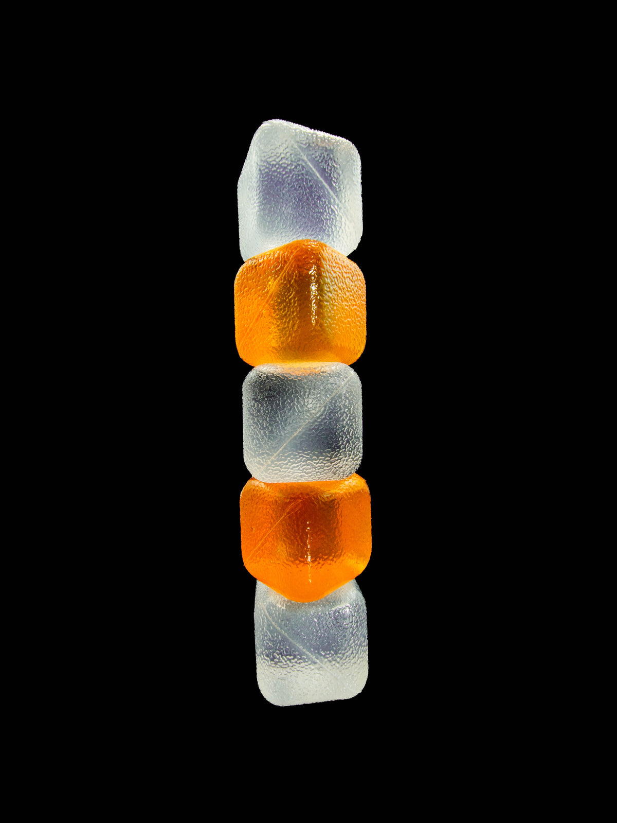 Reusable Ice Cubes Orange & Clear