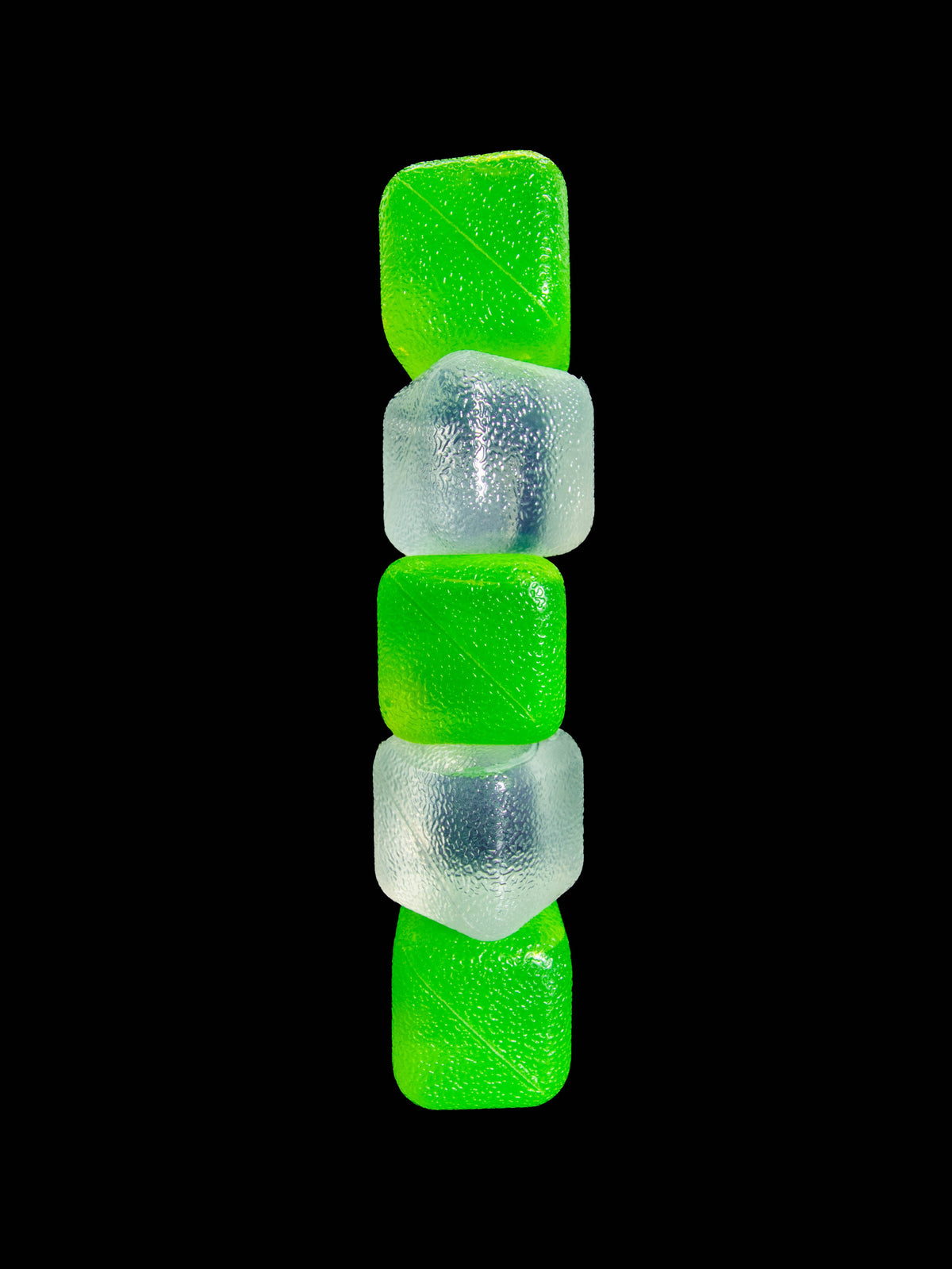 Reusable Ice Cubes Green & Clear