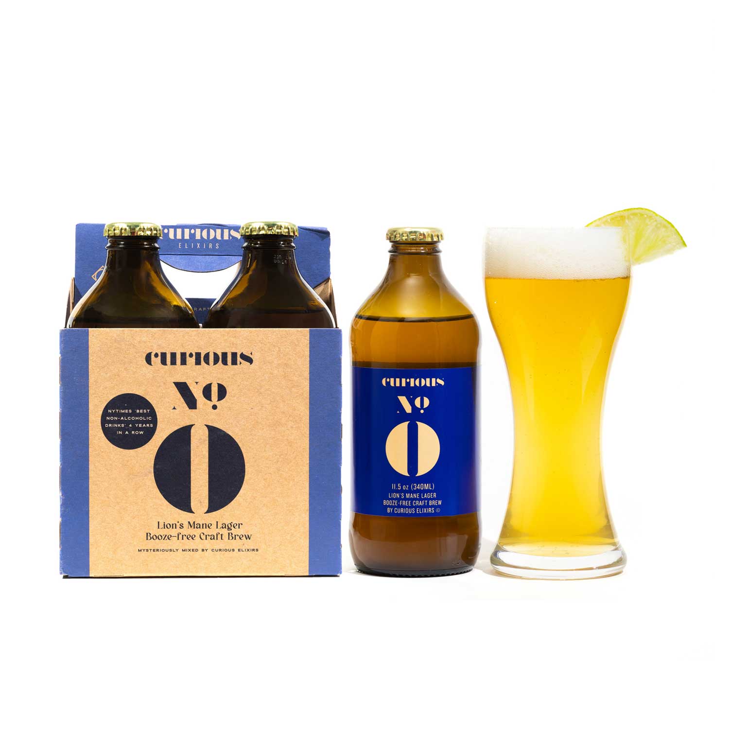 Lions Mane Lager, Alcohol-Free Craft Brew
