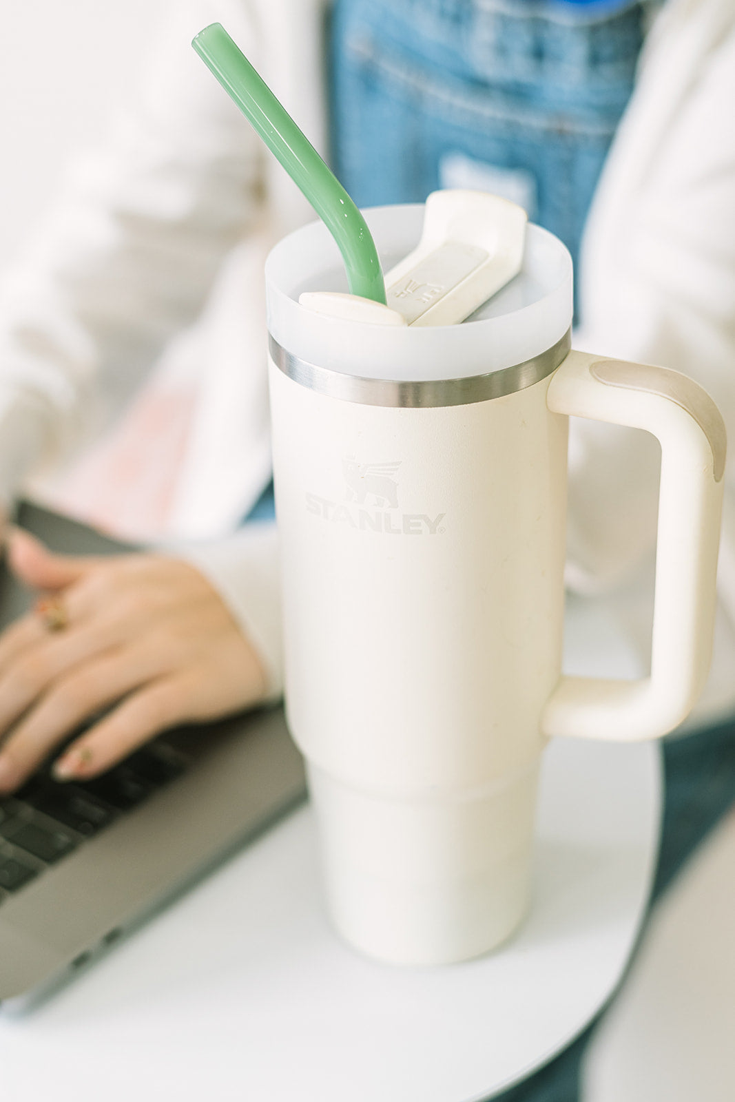 Tumbler 12" Glass Straw Set - Fjord Mist