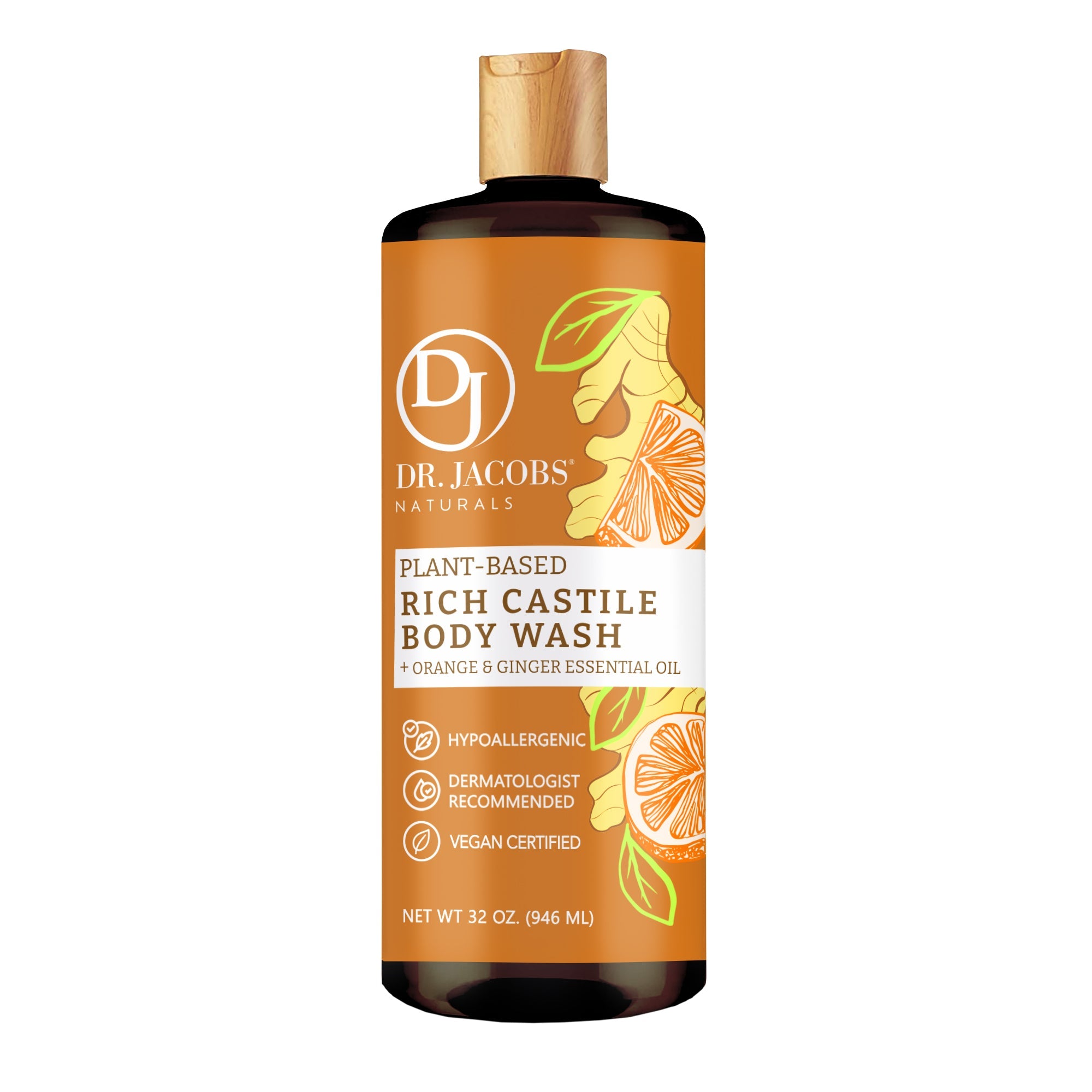 Dr. Jacobs Naturals Orange & Ginger Castile Body Wash
