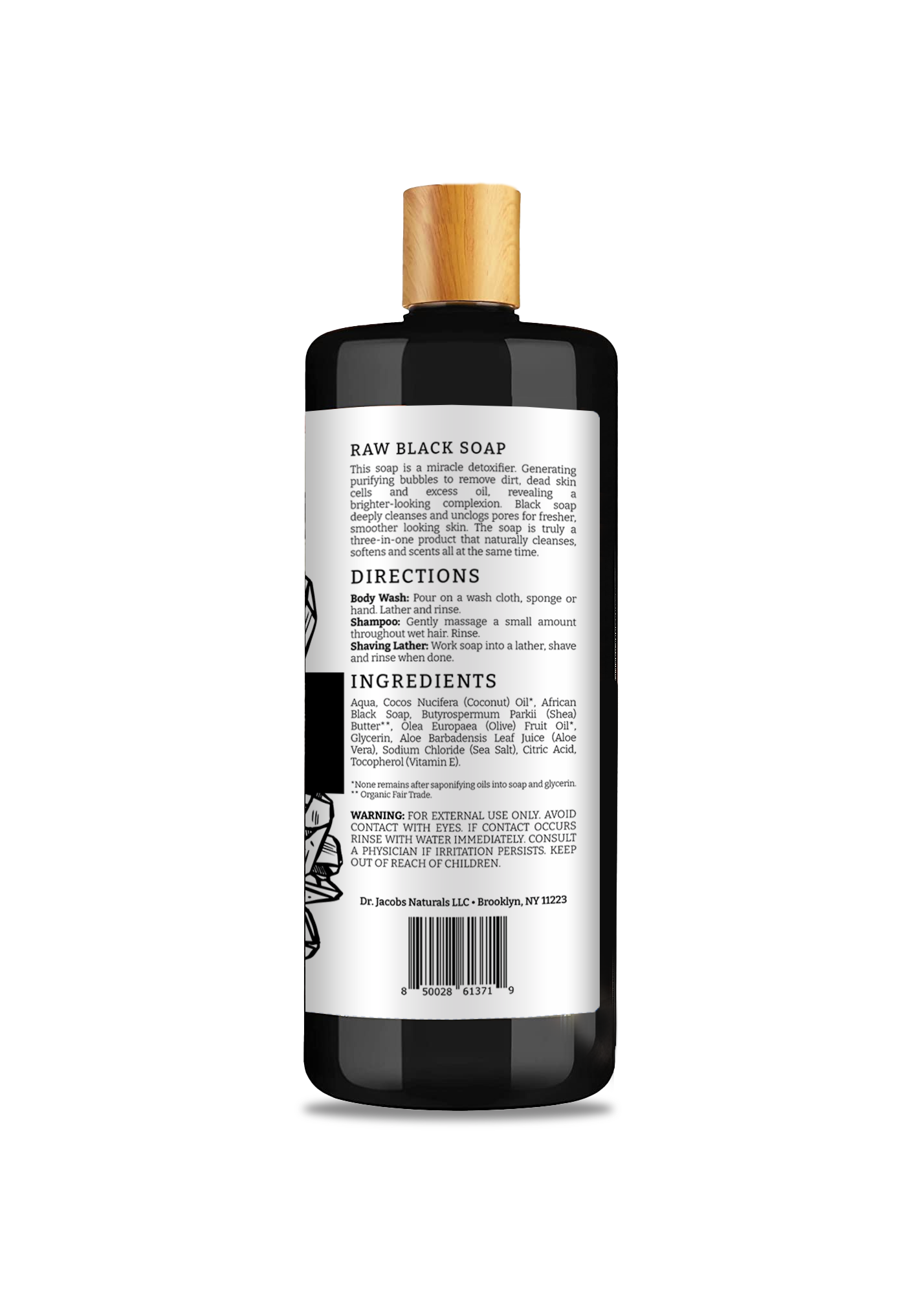 Dr. Jacobs Naturals Raw Black Soap