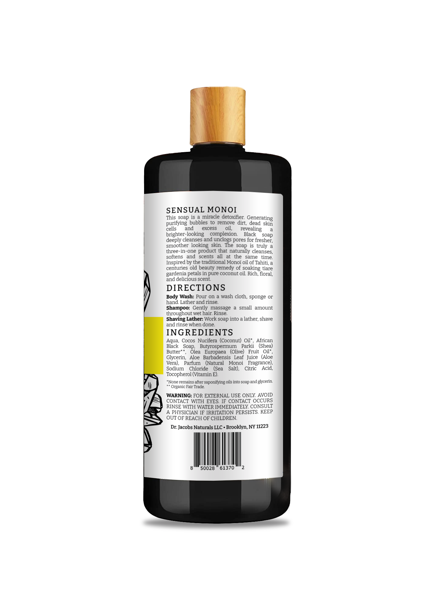 Dr. Jacobs Naturals Black Soap with Monoi Oil