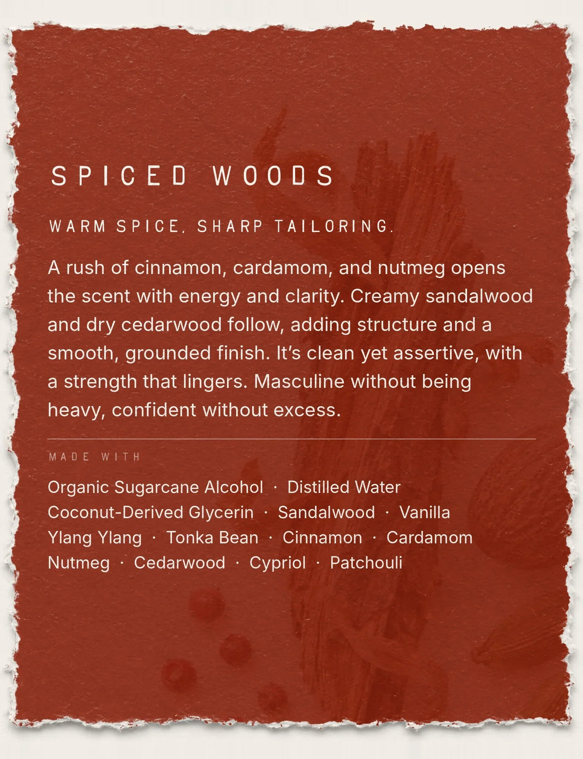 Spiced Woods Fragrance
