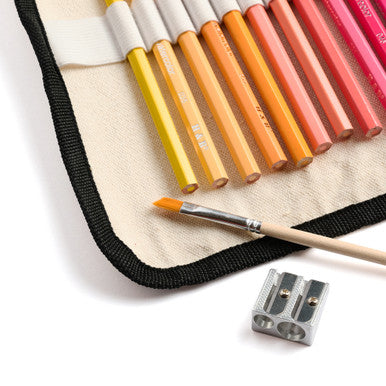 Watercolor Pencils - 36 Pencils in Canvas Wrap
