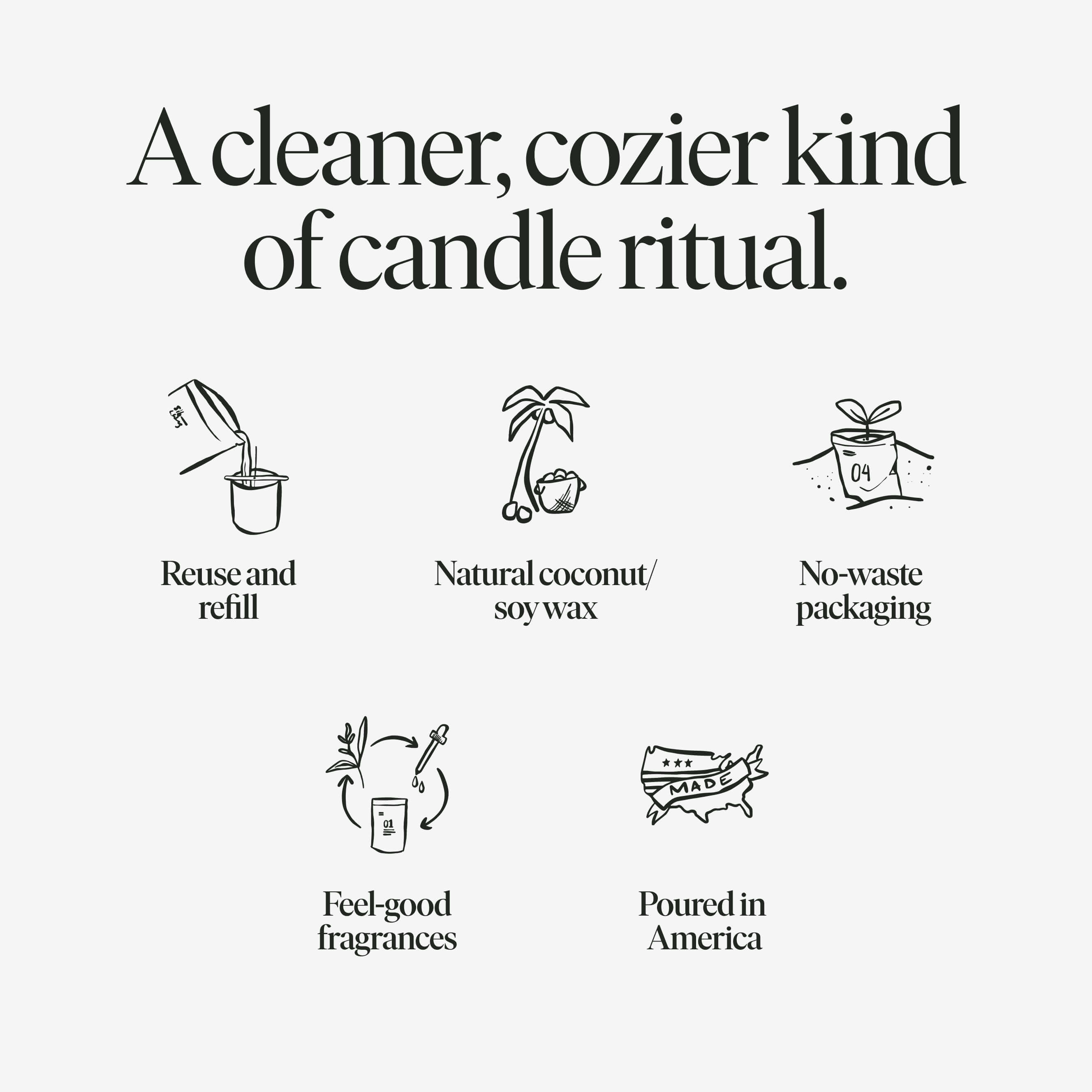 No 01 Candle Refill — Bergamot, White Rose, Oakmoss