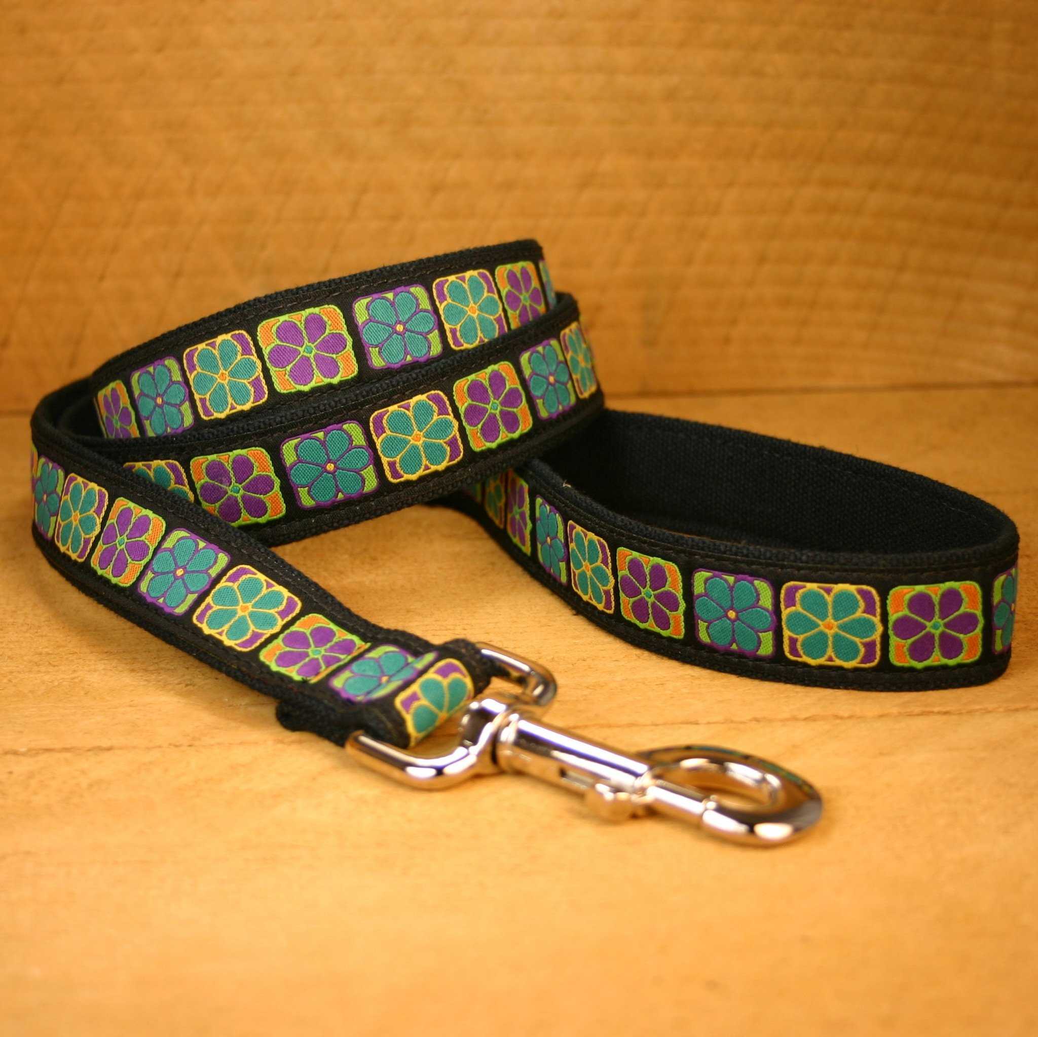 Hemp Dog Leash 6' Flowerama