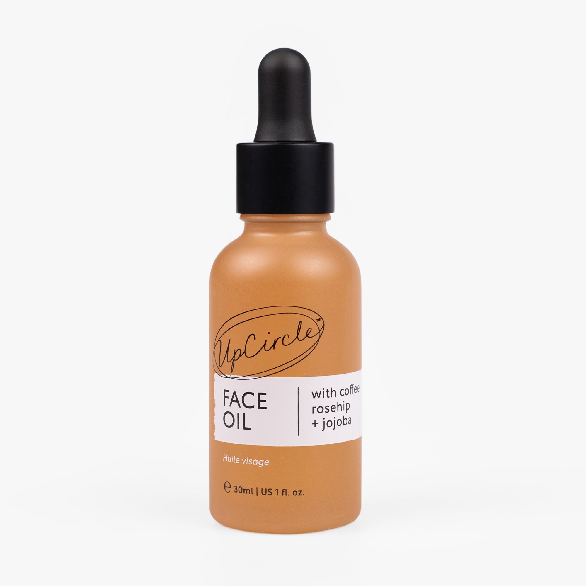 Organic Face Oil with Coffee, Rosehip + Jojoba