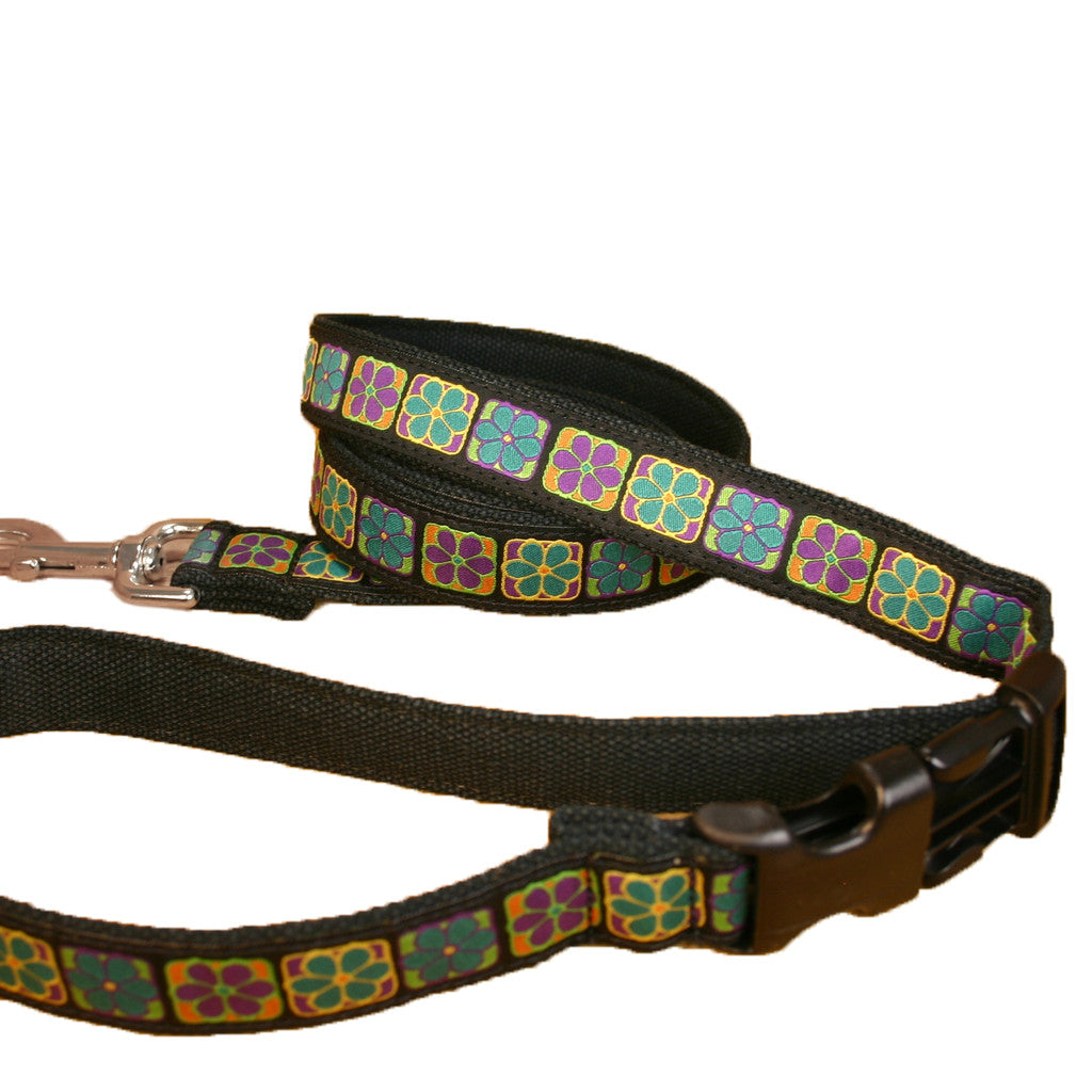 Hemp Dog Leash 6' Click n' Go with clasp Flowerama