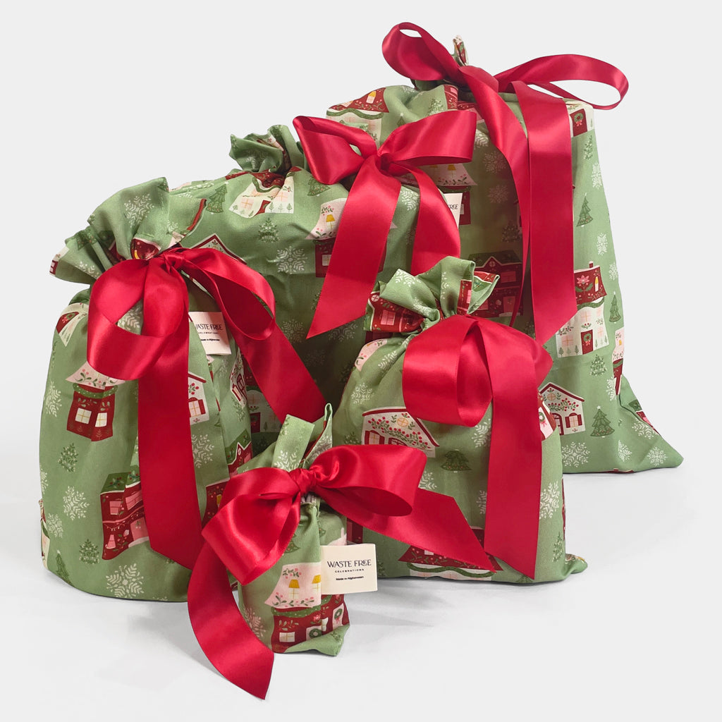 Folk Julandsby (Reusable Gift Bag Set)