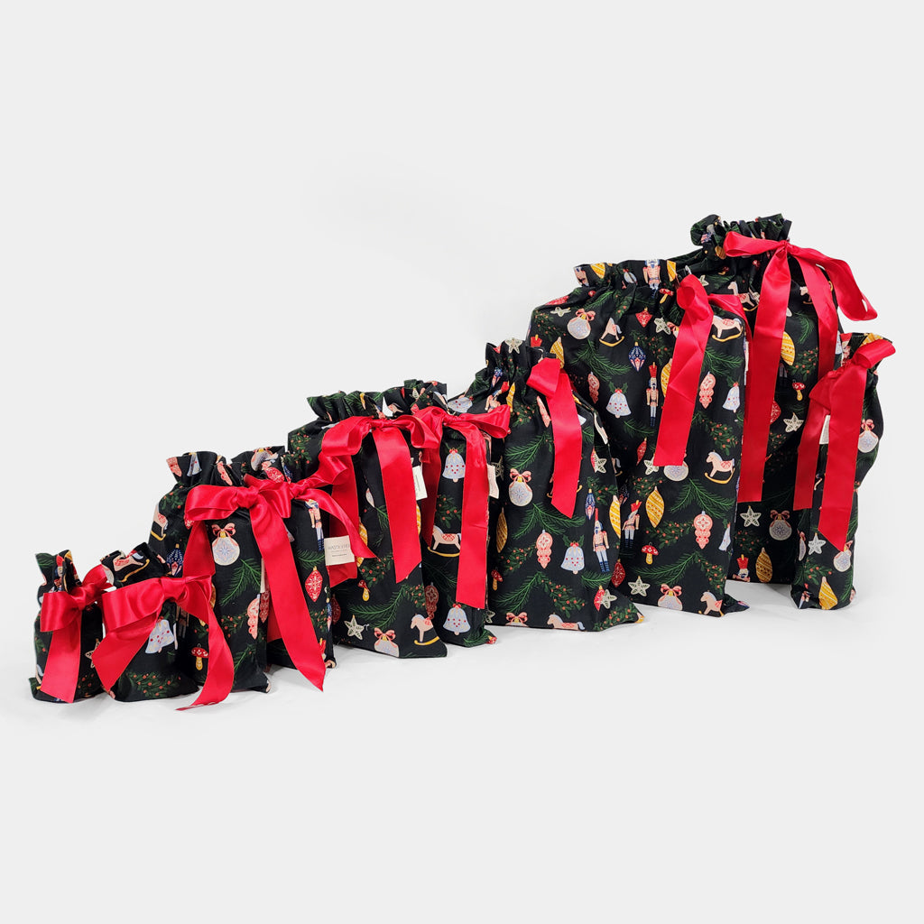 Folk Julepynt Reusable Gift Bag Set