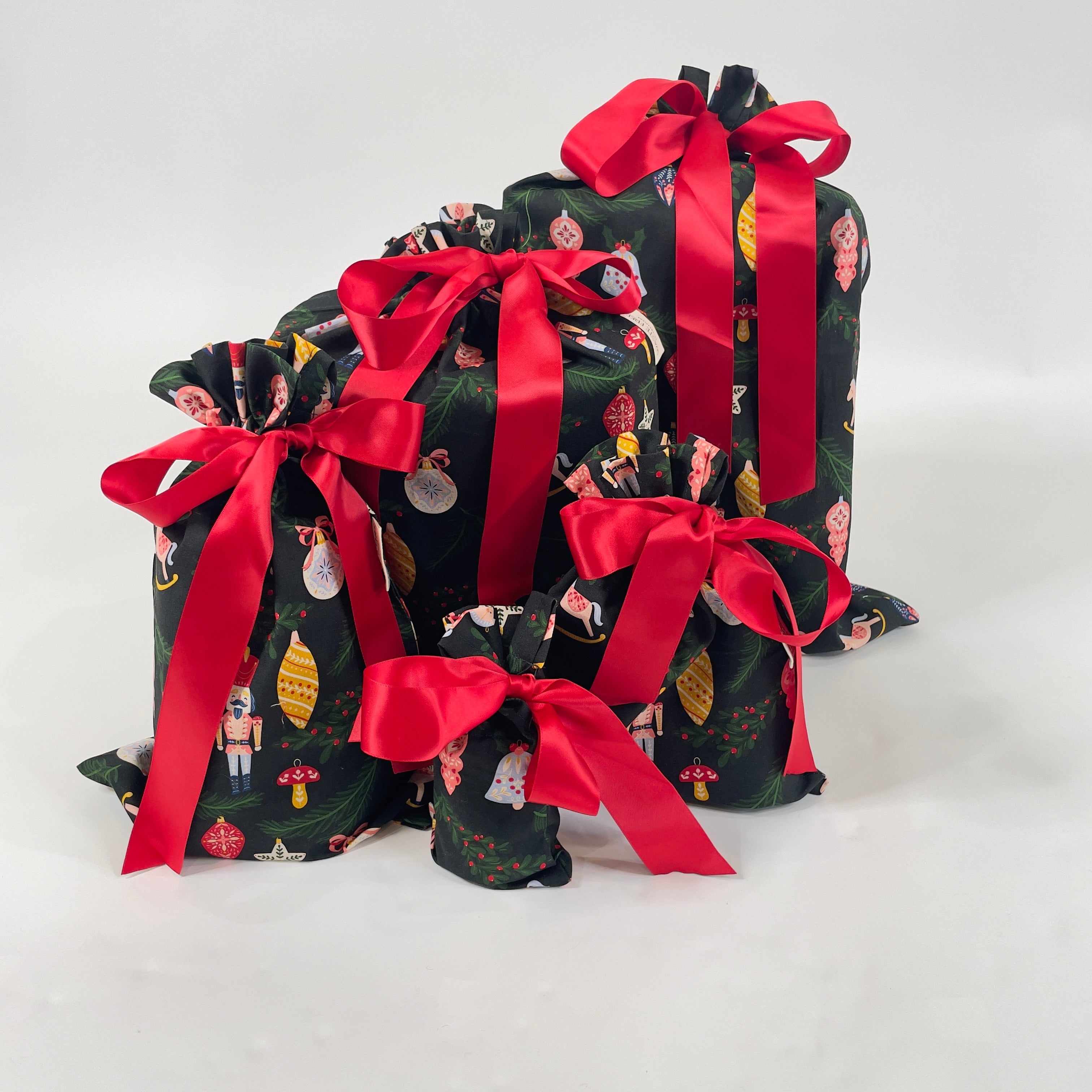 Folk Julepynt (Reusable Gift Bag Set)