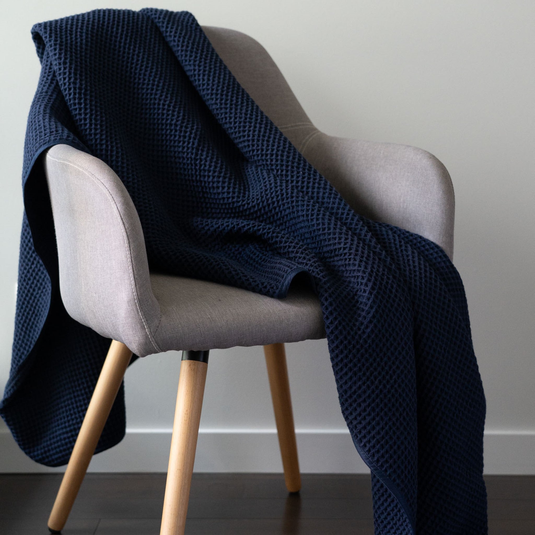 Organic Cotton Waffle Knit Throw Blanket