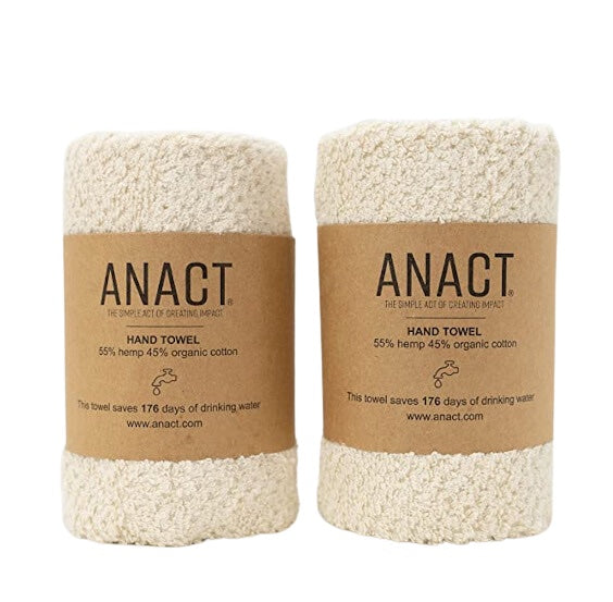 Hemp & Organic Cotton Hand Towel- 2 Pack