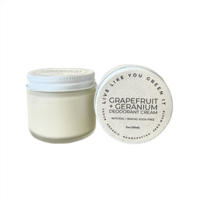 Natural Deodorant Cream - Vegan Deodorant, Baking Soda Free, Plastic Free, Organic