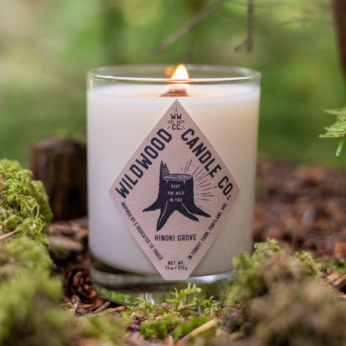 Hinoki Grove Candle - cypress, hinoki bark, black pepper