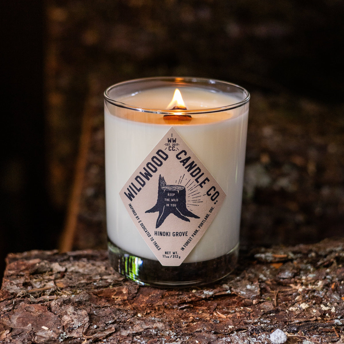 Hinoki Grove Candle - cypress, hinoki bark, black pepper