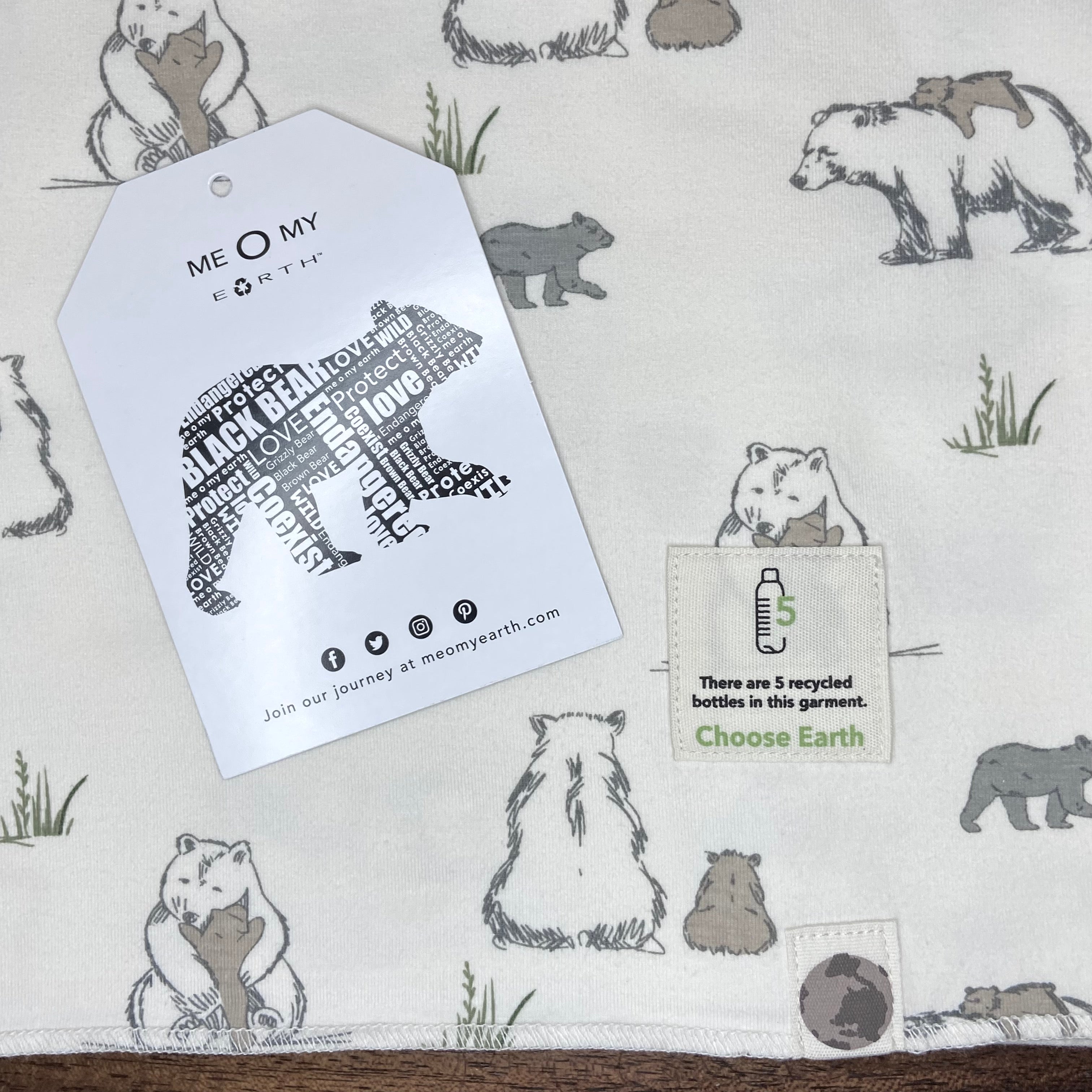 NEW eco-friendly Bear Family Swaddle/Blanket