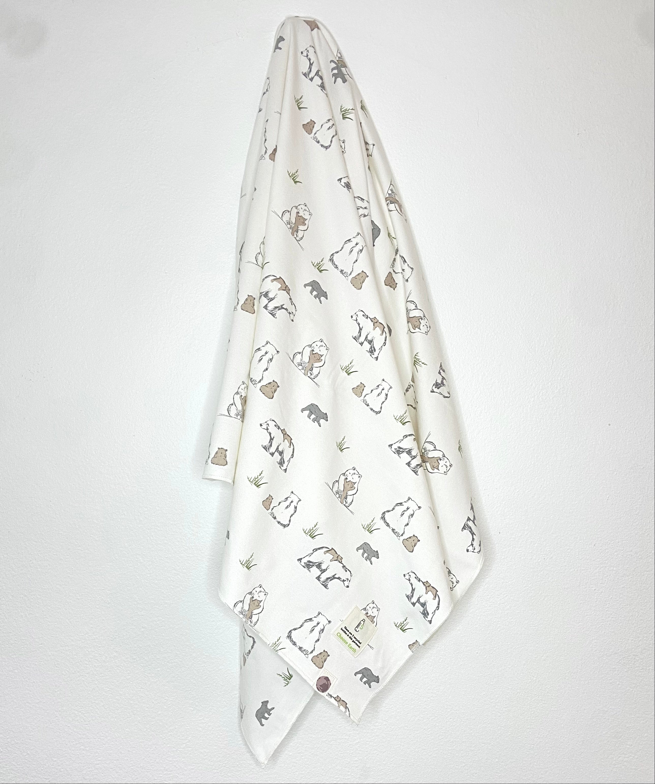 NEW eco-friendly Bear Family Swaddle/Blanket