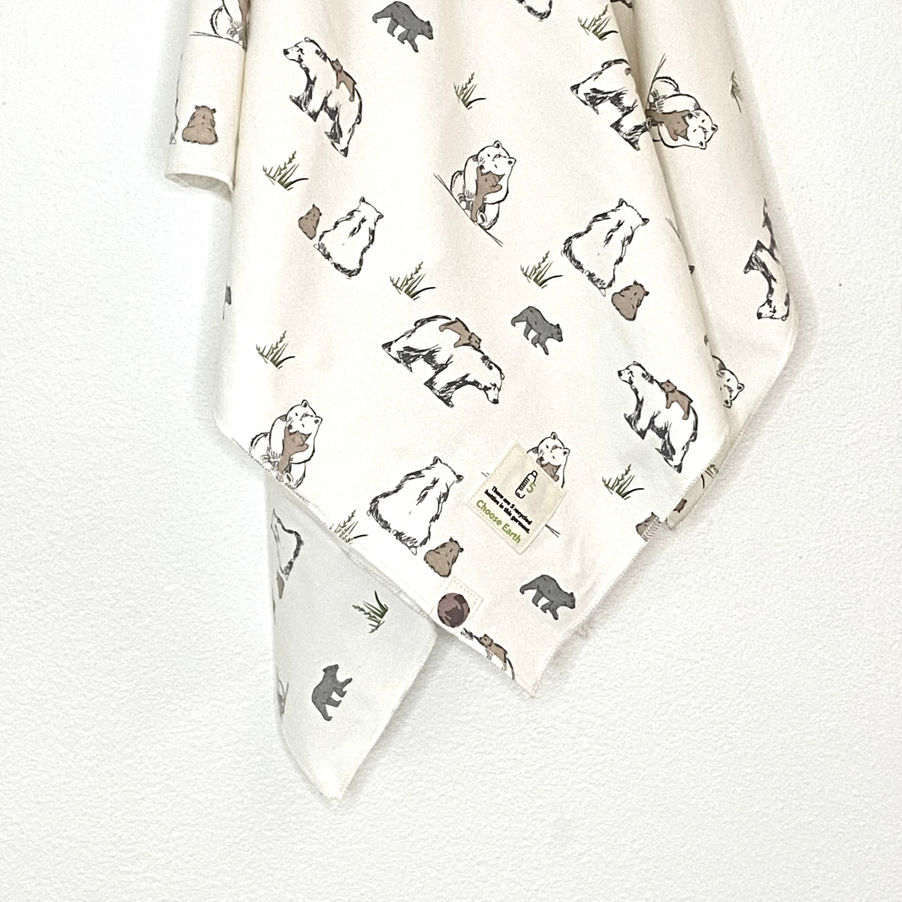 NEW eco-friendly Bear Family Swaddle/Blanket