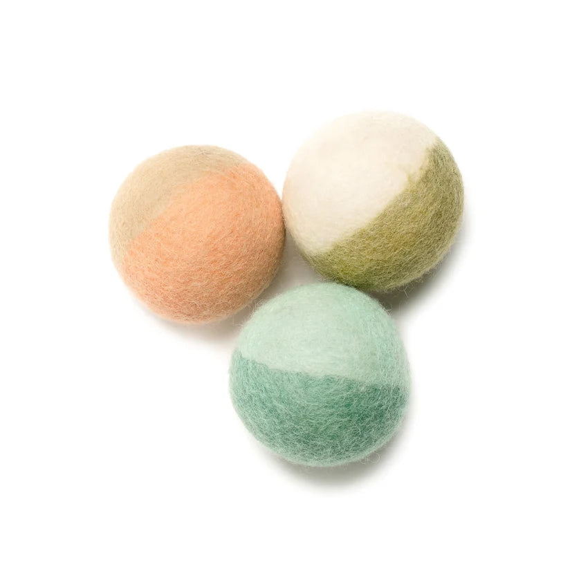 Felt Ball Dog Toy Trio