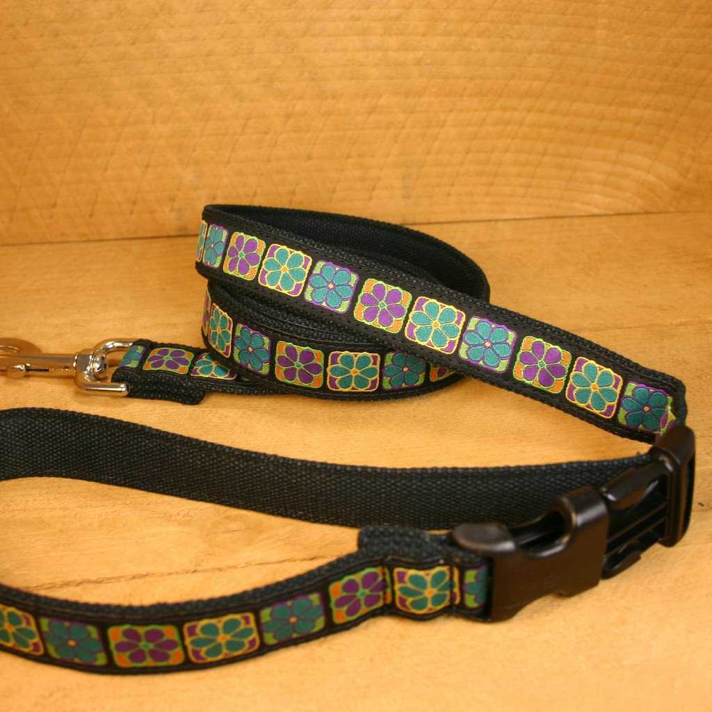 Hemp Dog Leash 6' Click n' Go with clasp Flowerama