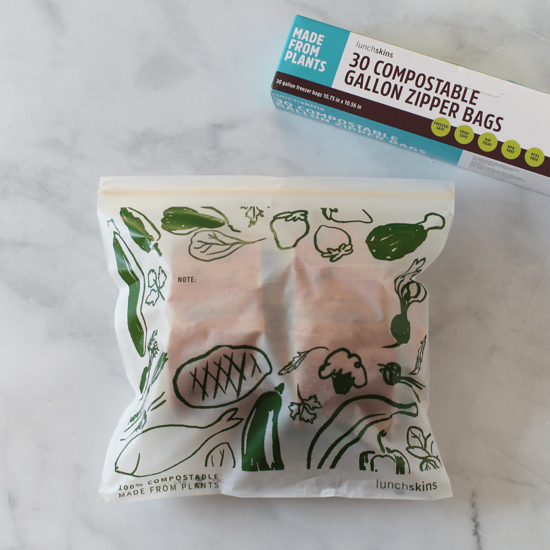Ziptop Compostable Freezer-Safe Gallon Storage Bags