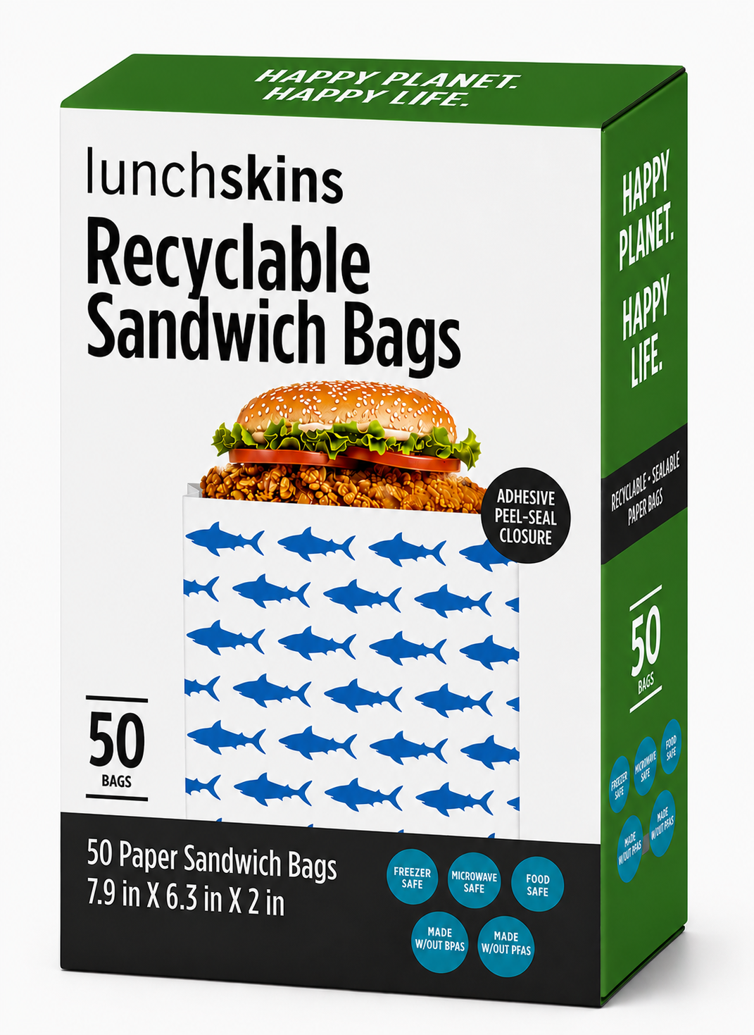 Recyclable Sandwich Bags Shark