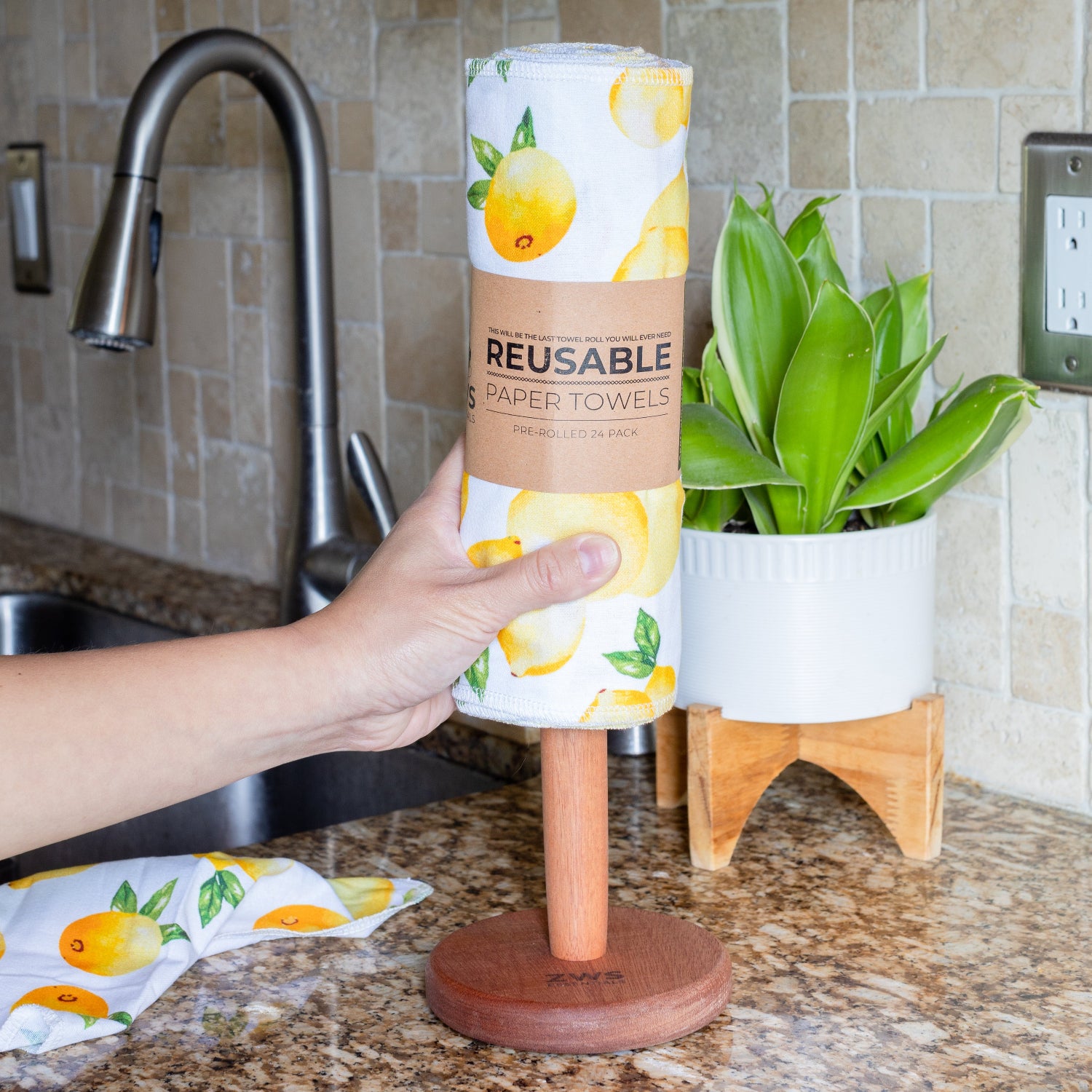 Wooden Paper Towel Holder