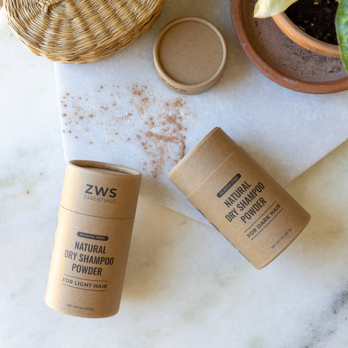 Natural Dry Shampoo Powder – Light & Dark Hair