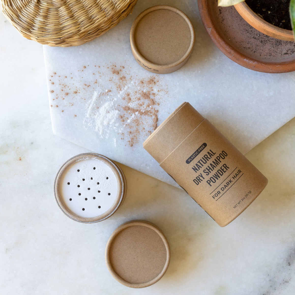 Natural Dry Shampoo Powder – Light & Dark Hair