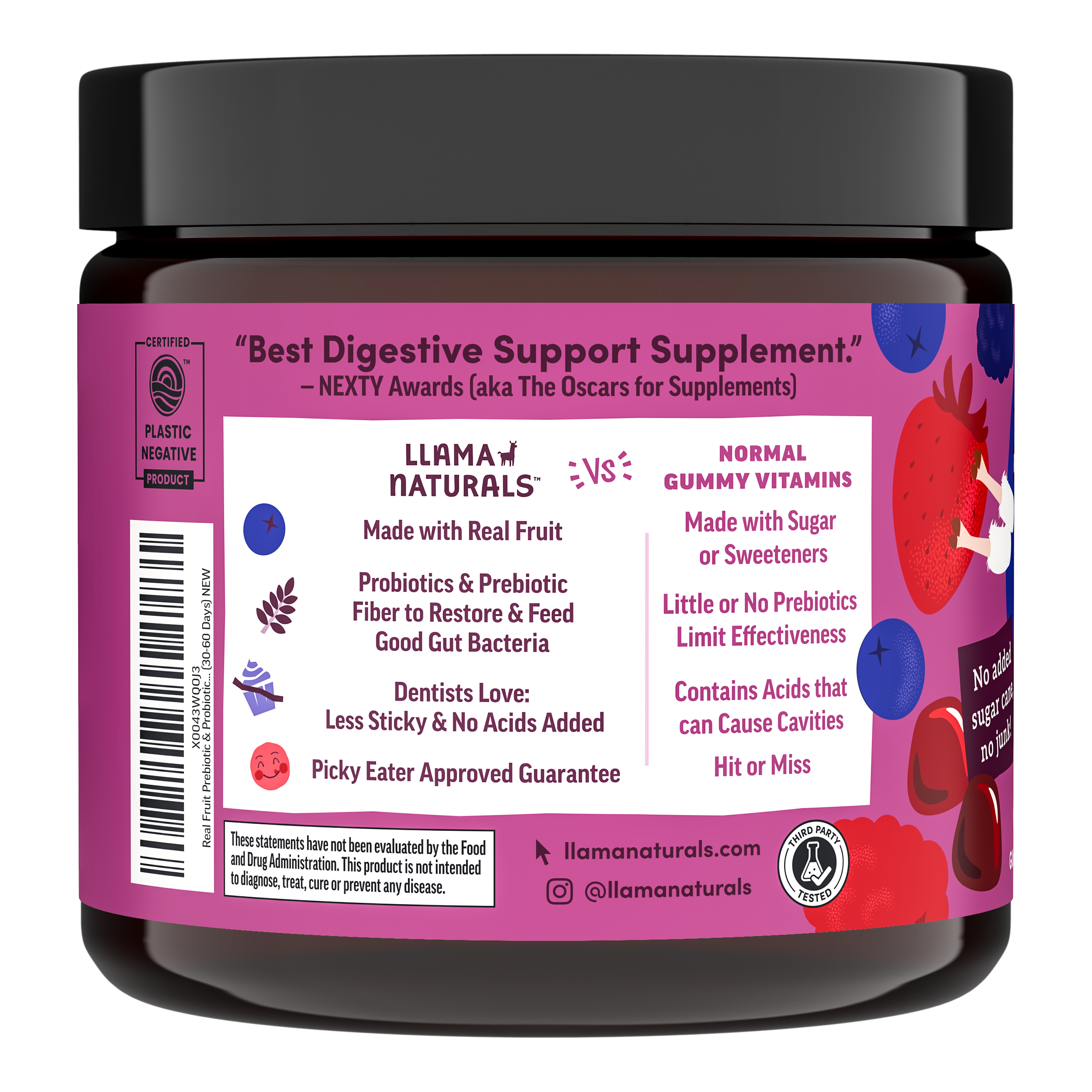 Kids Prebiotic & Probiotic Gummies, Mixed Berry (60 ct)