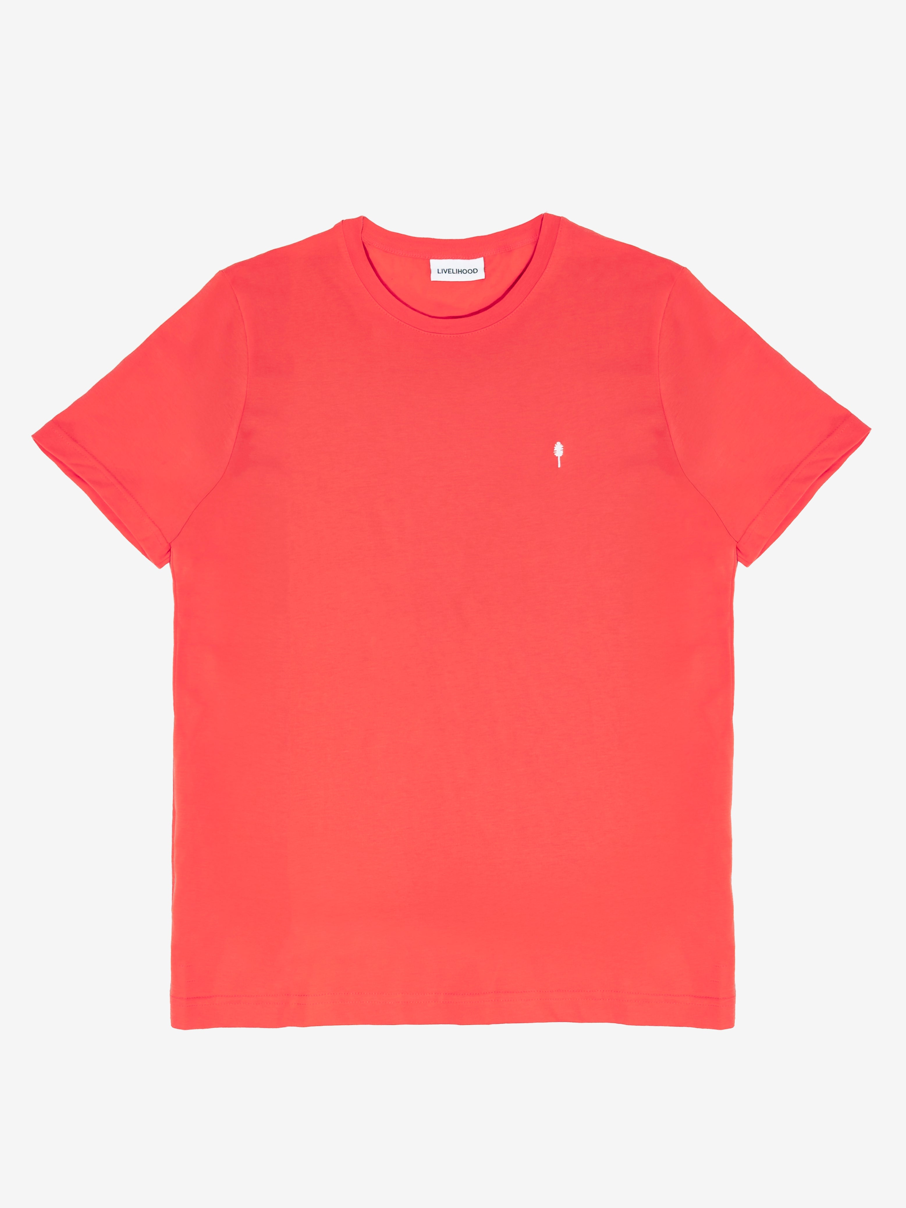 Everyday Tee – Soft & Sustainable in Hot Coral