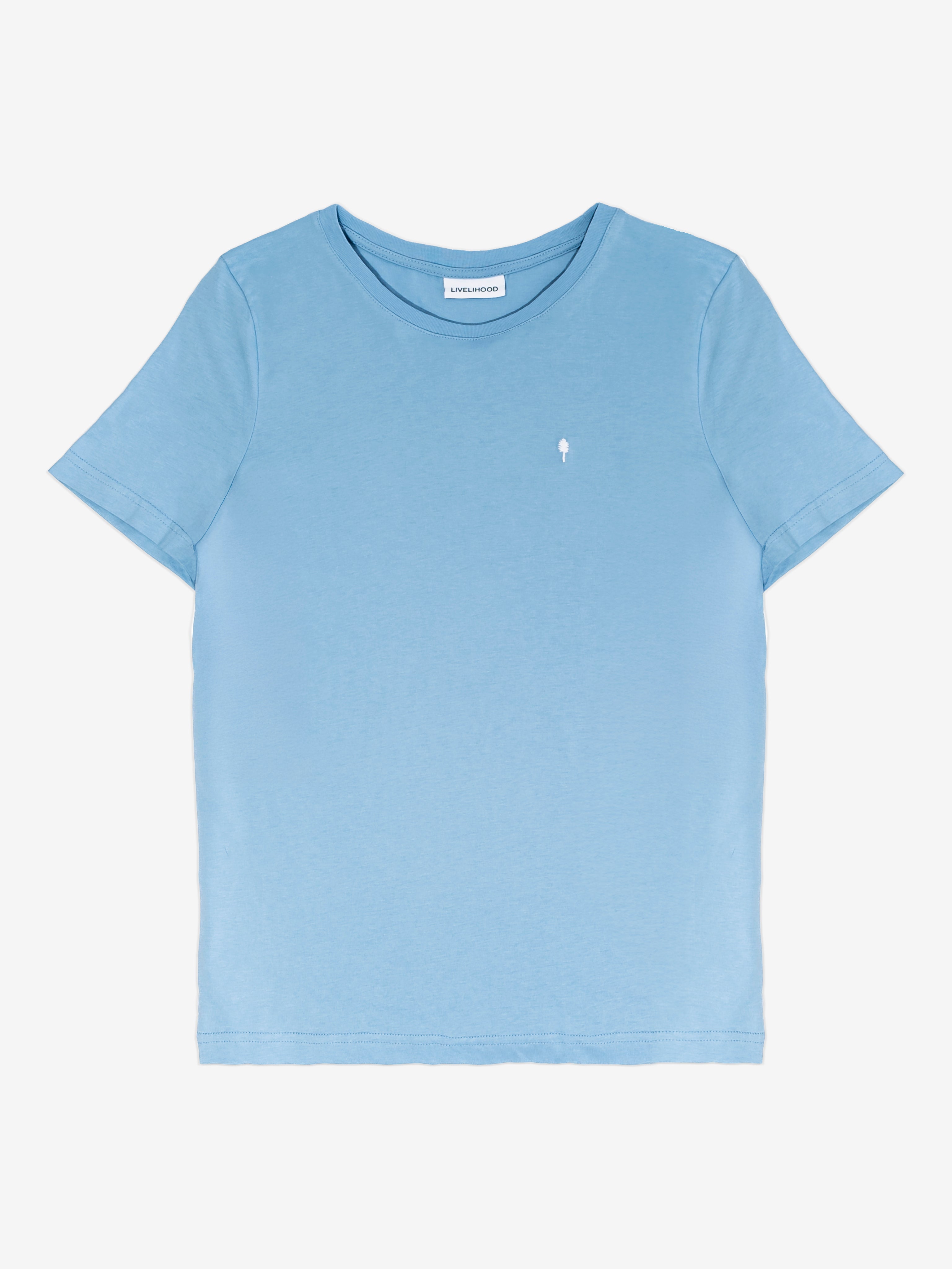 Everyday Relaxed Fit T-Shirt – Organic Cotton, Glacier Blue