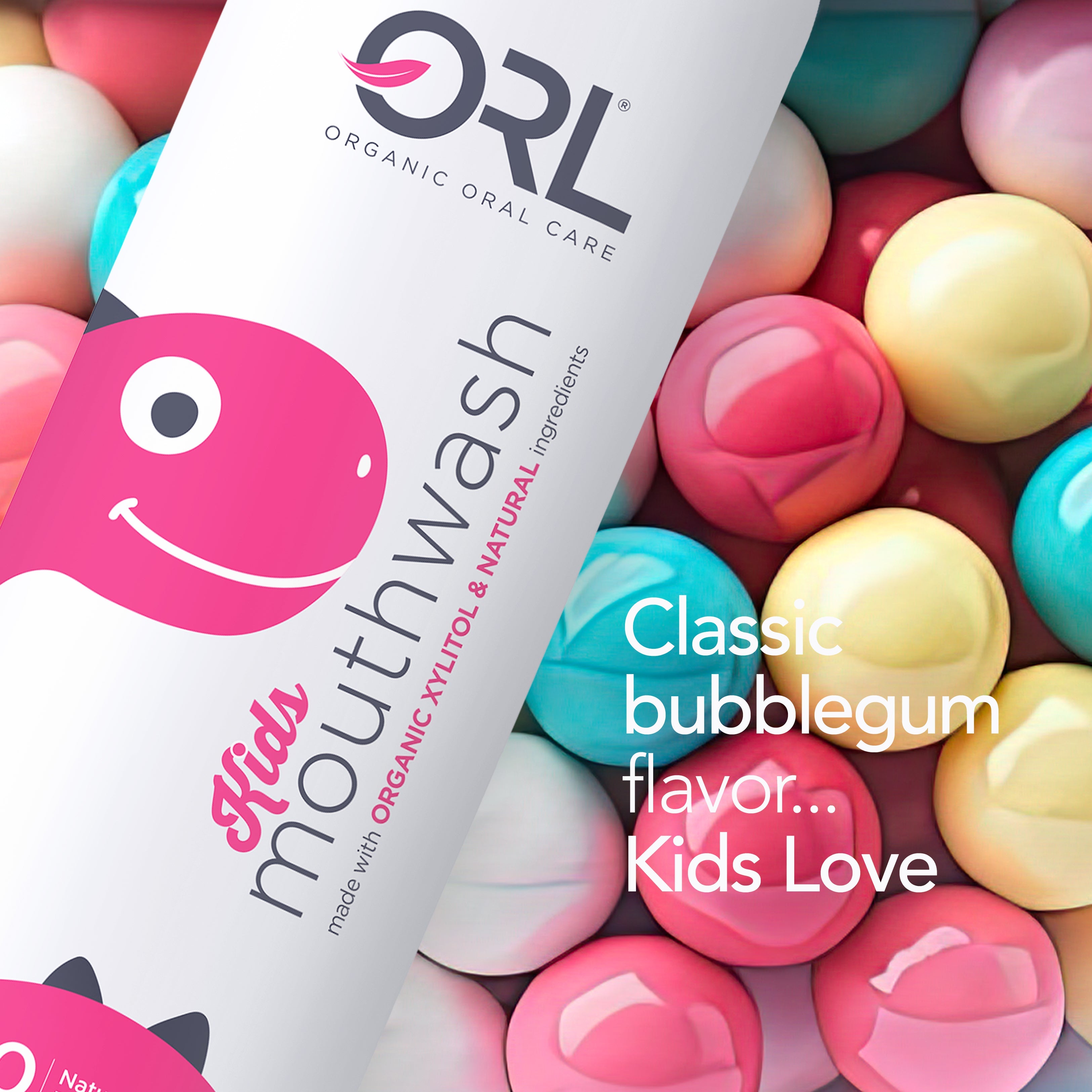 ORL Kids Bubblegum Natural Mouthwash - Fluoride-Free